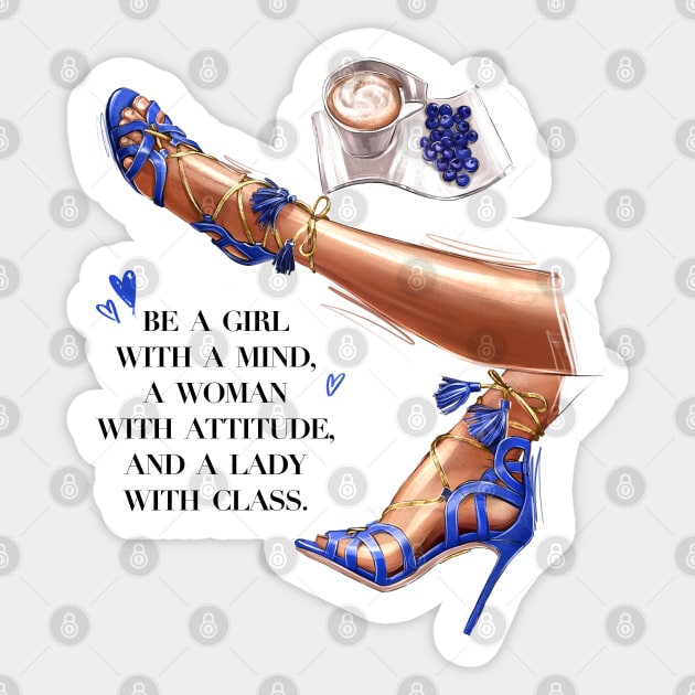 Fashion Shoes Blue Love Sticker by AllessyArt 